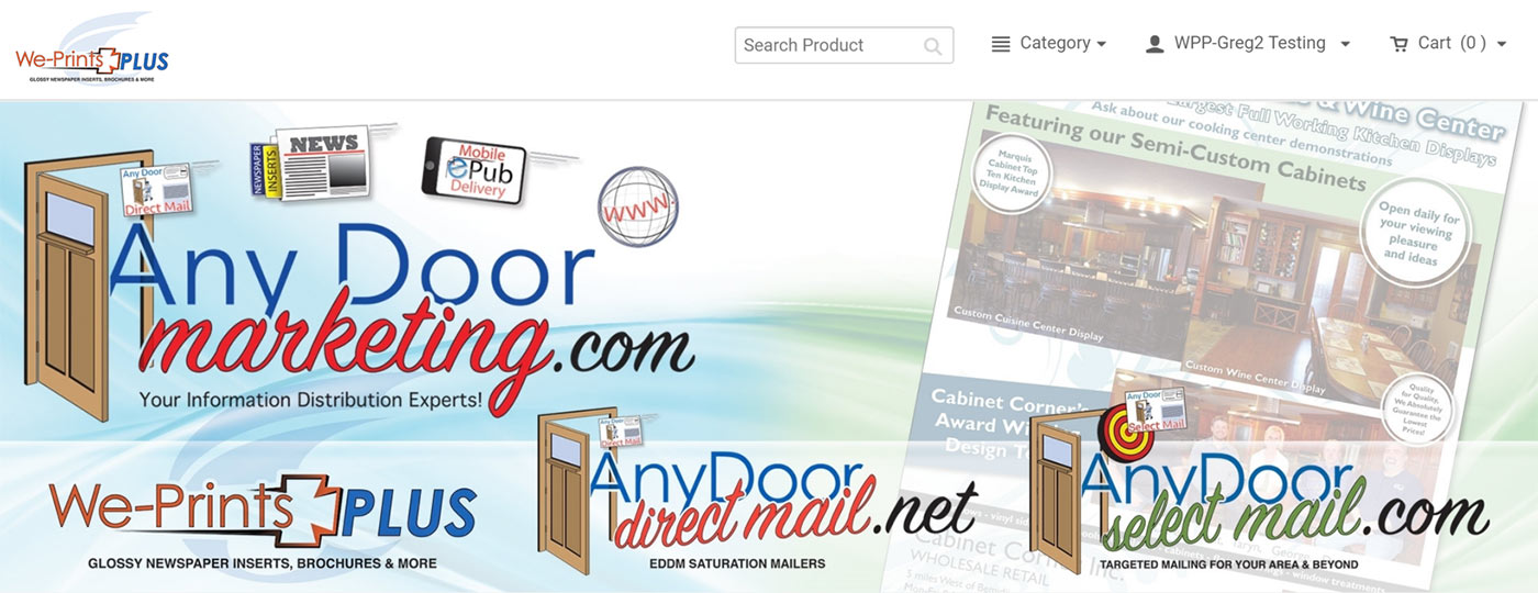 We-Prints Plus & Any Door Marketing Online Ordering Platform