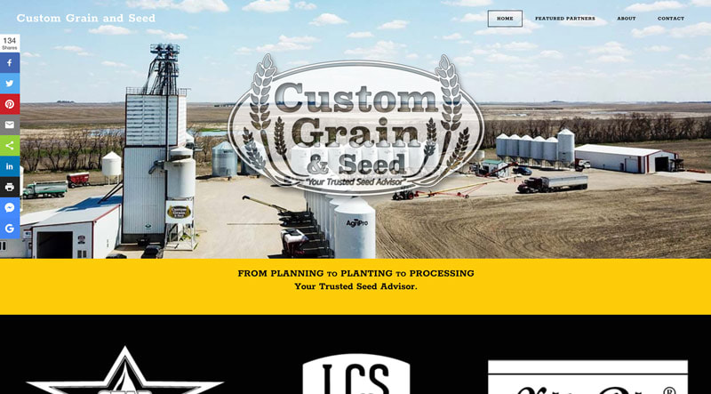 web design, Forum Communications Printing, website development, Custom Grain and Seed