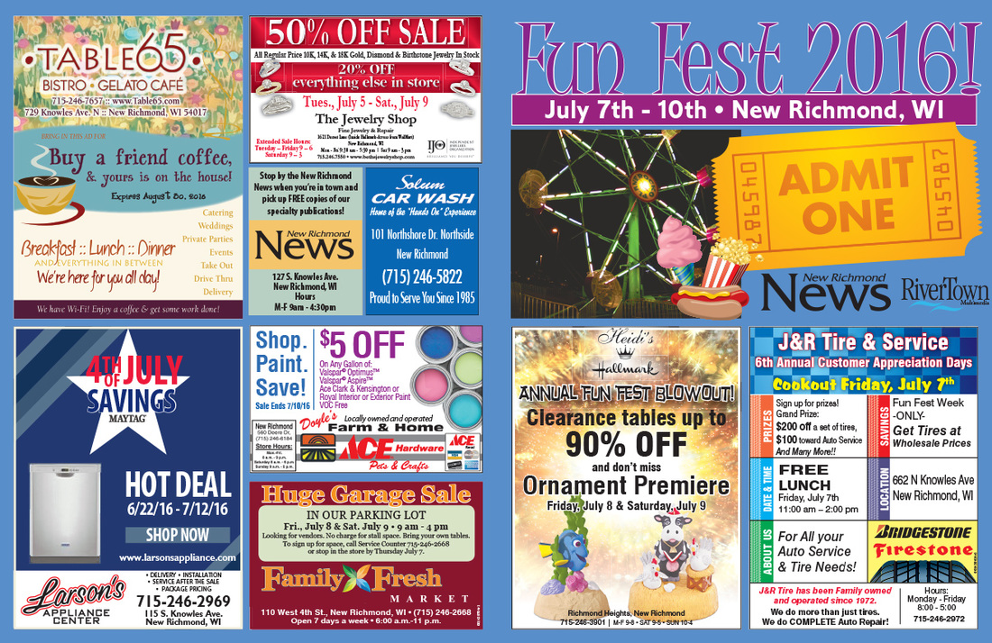 New Richmond Fun Fest We-Prints Plus Newspaper Insert, Any Door Marketing