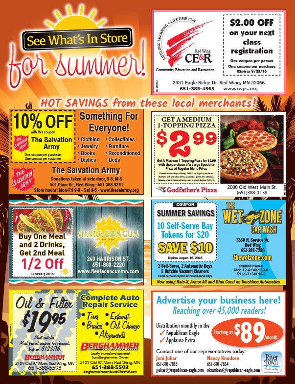 Red Wing Shop Local We-Prints Plus Newspaper Insert by Any Door Marketing