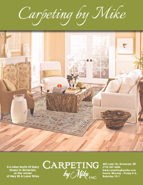 Carpeting by Mike We-Prints Plus Newspaper Insert by Any Door Marketing