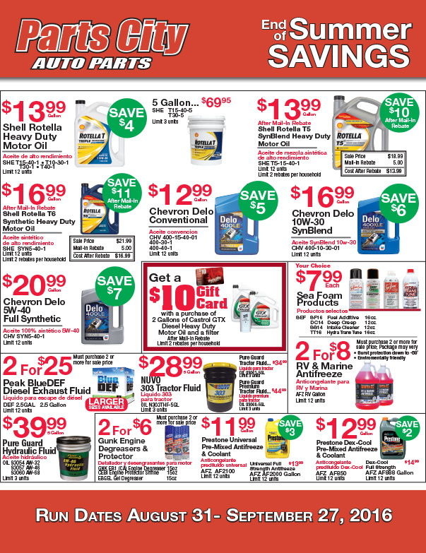 Parts City Auto Parts We-Prints Plus Newspaper Insert by Any Door Marketing