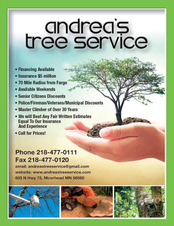 Andrea's Tree Service We-Prints Plus Newspaper Insert by Any Door Marketing