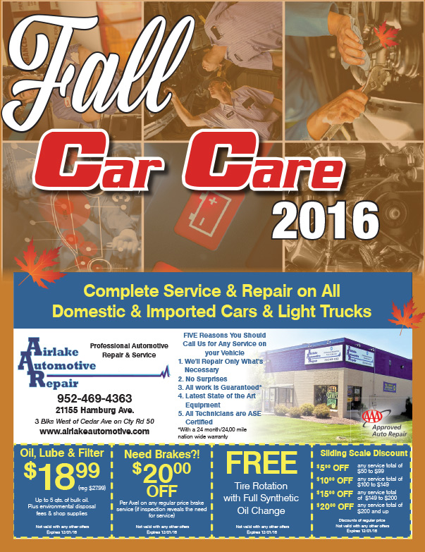 Fall Car Care We-Prints Plus Newspaper Insert by Any Door Marketing