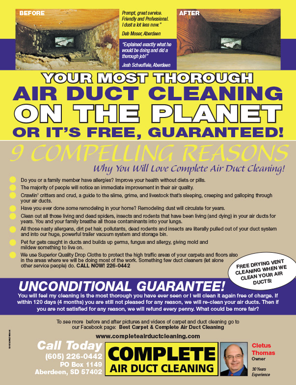 Complete Air Duct Cleaning We-Prints Plus Newspaper Insert by Any Door Marketing