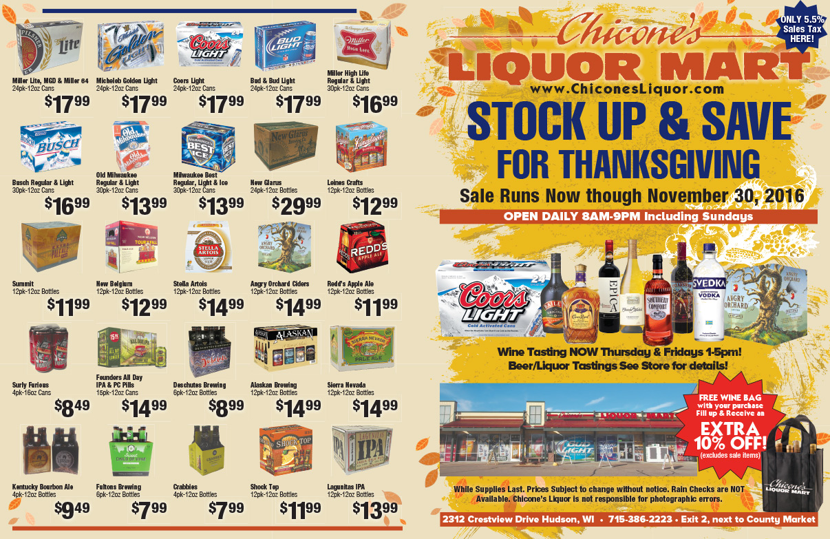 Chicone's Liquor Mart We-Prints Plus Newspaper Insert by Any Door Marketing