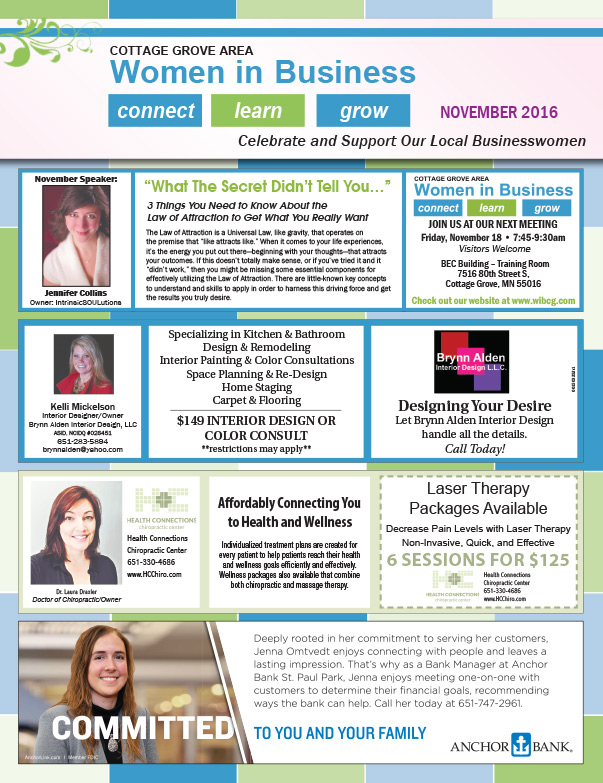 Cottage Grove MN Women in Business We-Prints Plus Newspaper Insert by Any Door Marketing