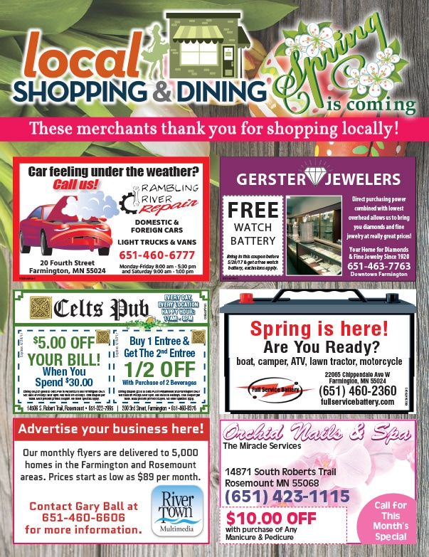 Farmington MN Shop Local We-Prints Plus Newspaper Insert by Any Door Marketing