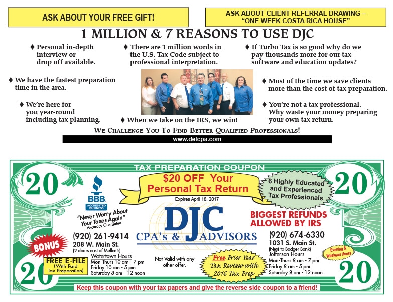 DJC CPA's & Advisors We-Prints Plus Newspaper Insert by Any Door Marketing