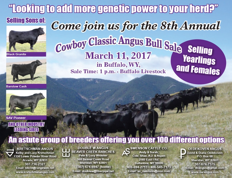 Cowboy Classic Angus Bull Sale We-Prints Plus Newspaper Insert by Any Door Marketing
