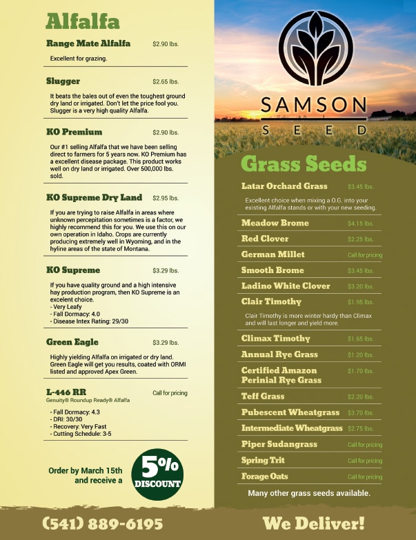 Samson Seed We-Prints Plus Newspaper Insert by Any Door Marketing