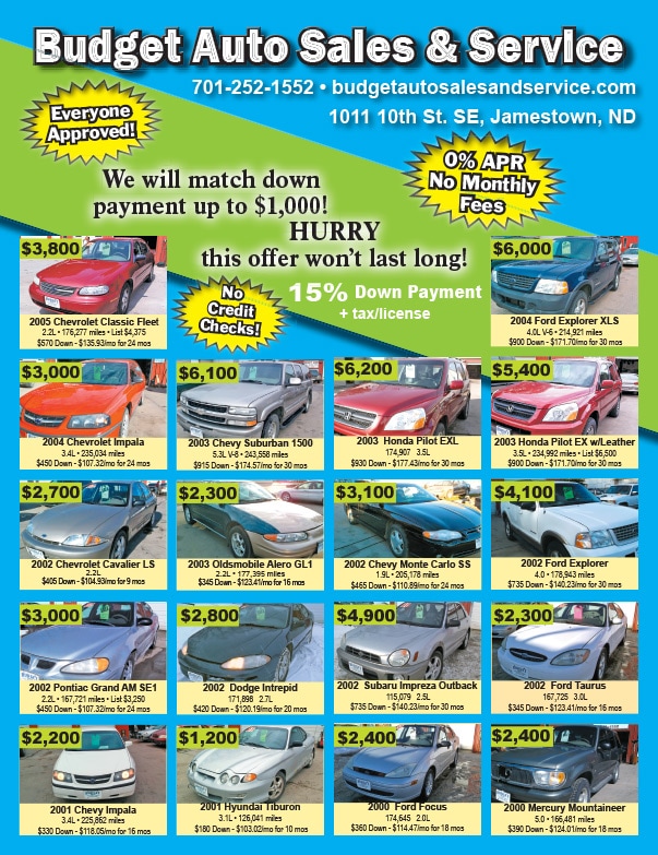 Budget Auto Sales We-Prints Plus Newspaper Insert by Any Door Marketing