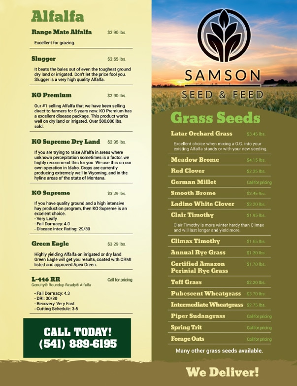 Samson Seed and Feed We-Prints plus Newspaper Insert by Any Door Marketing