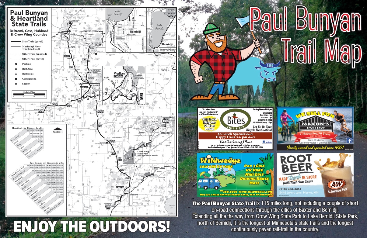 Paul Bunyan Trail Map We-Prints Plus Newspaper Insert by Any Door Marketing