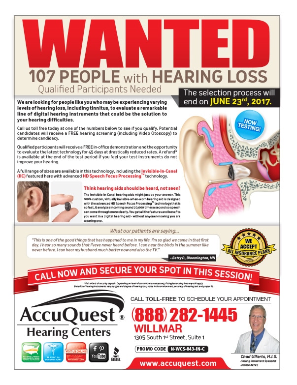 Accuquest Hearing Center We-Prints Plus Newspaper Insert by Any Door Marketing