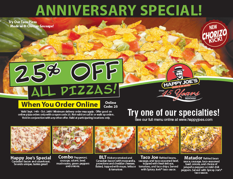 Happy Joe's Pizza We-Prints Plus Newspaper Insert by Any Door Marketing