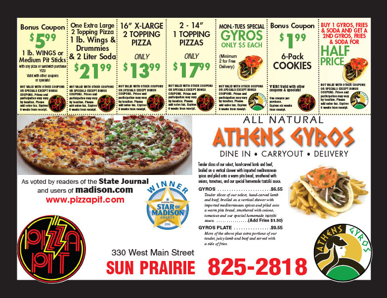Pitta Pit and Athens Gyros We-Prints Plus Newspaper Insert by Any Door Marketing