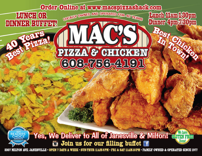 Mac's Pizza We-Prints Plus Newspaper Inserts brought to you by Any Door Marketing