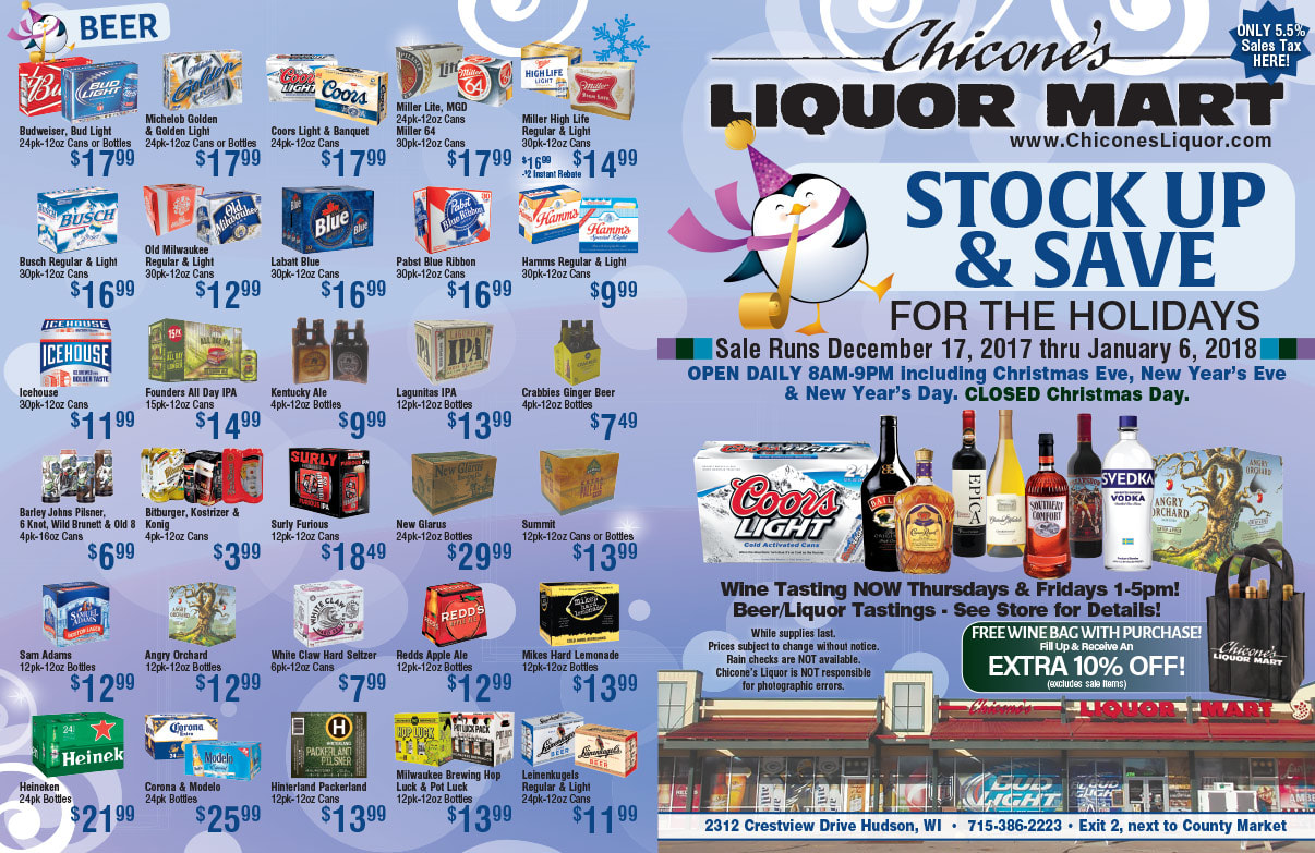 Chicone's Liquor Mart We-Prints Plus Newspaper Insert printed by Any Door Marketing