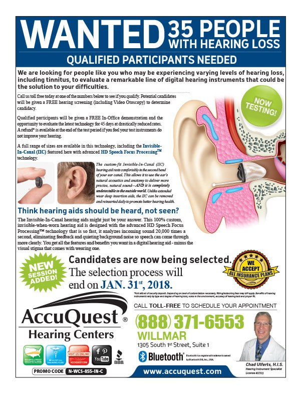 Accuquest Hearing Center We-Prints Plus Newspaper Insert brought to you by Any Door Marketing