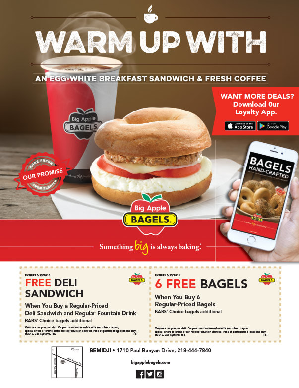Big Apple Bagels We-Prints Plus Newspaper Insert brought to you by Any Door Marketing