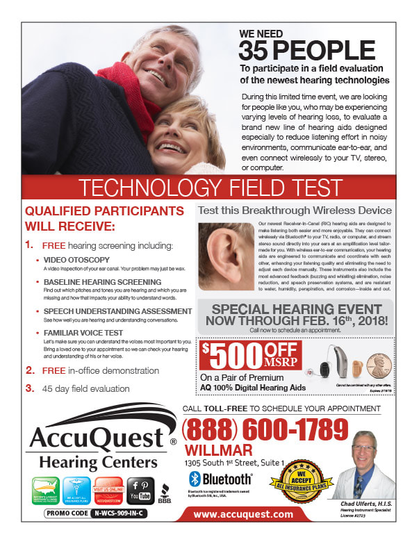 Accuquest Hearing Center We-Prints Plus Newspaper Insert brought to you by Any Door Marketing