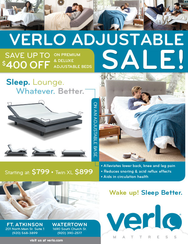 Verlo Mattress We-Prints Plus Newspaper Insert brought to you by Any Door Marketing