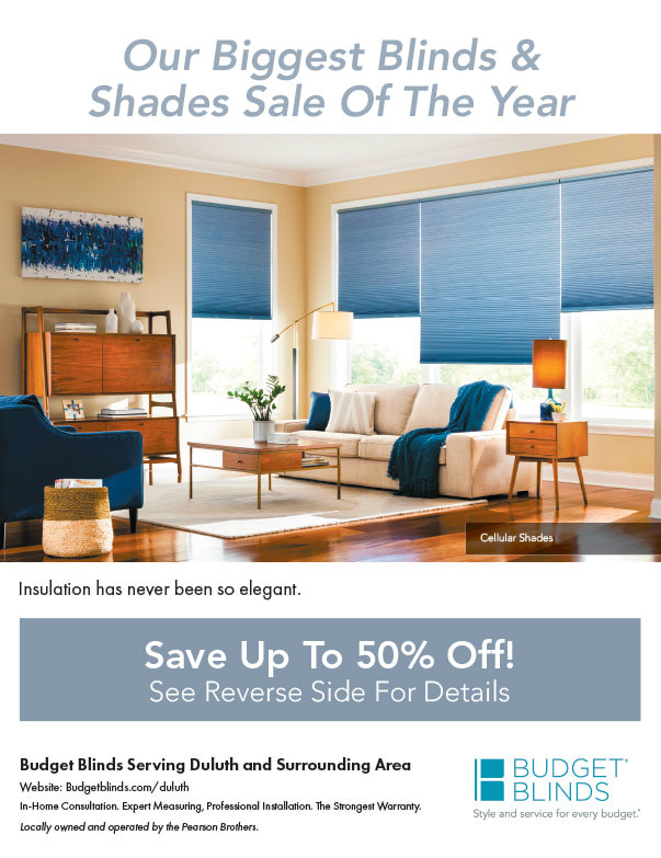 Budget Blinds We-Prints Plus Newspaper Insert brought to you by Any Door Marketing