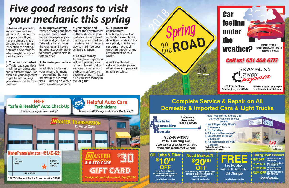 Farmington Spring Car Care We-Prints Plus Newspaper Insert brought to you by Any Door Marketing