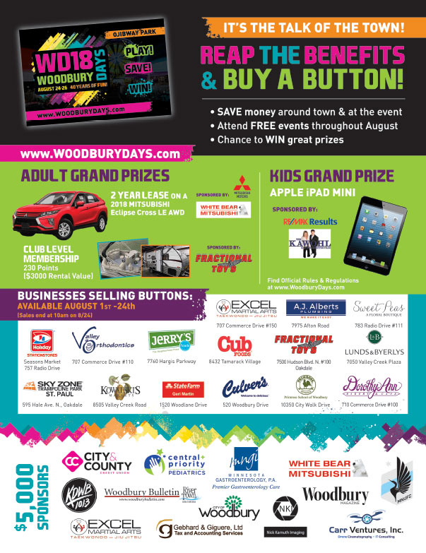 Woodbury Days We-Prints Plus Newspaper Insert brought to you by Any Door Marketing