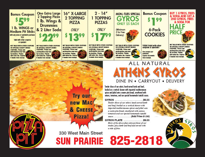 Pizza Pit We-Prints Plus Newspaper Insert brought to you by Any Door Marketing
