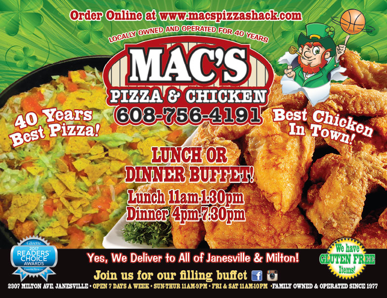 Mac's Pizza and Chicken We-Prints Plus Newspaper Insert brought to you by Any Door Marketing