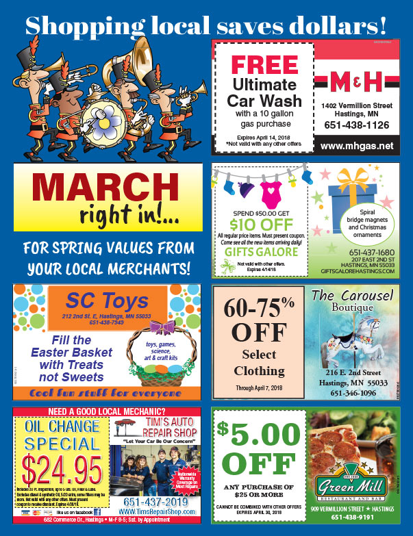 Hastings Shop Local We-Prints Plus Newspaper Insert brought to you by Any Door Marketing