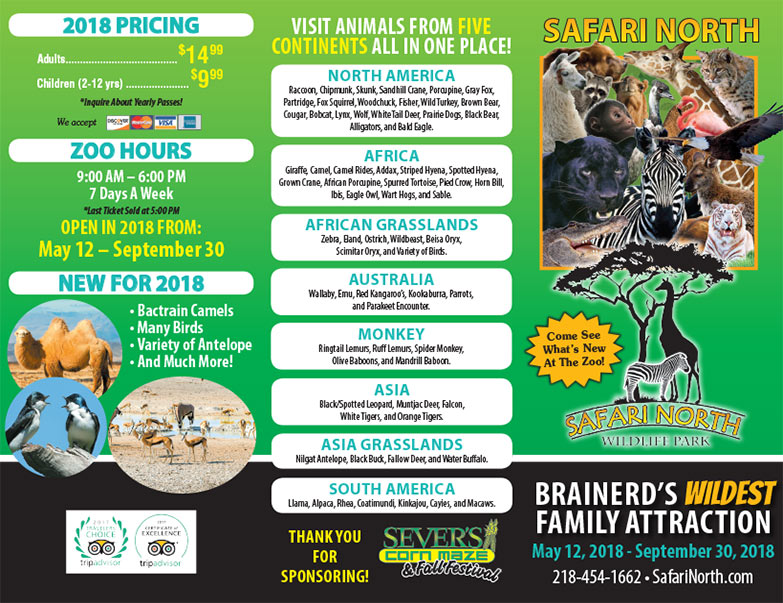 Safari North We-Prints Plus Newspaper Insert brought to you by Any Door Marketing