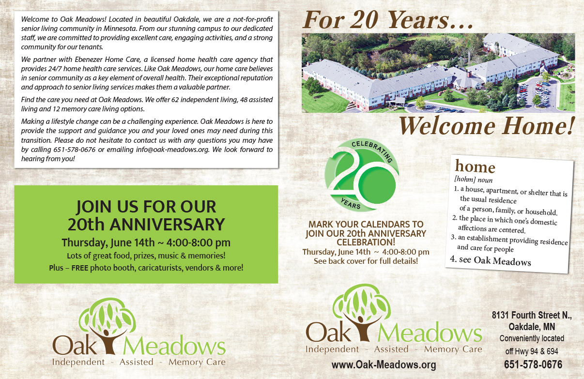 Oak Meadows We-Prints Plus Newspaper Insert brought to you by Any Door Marketing