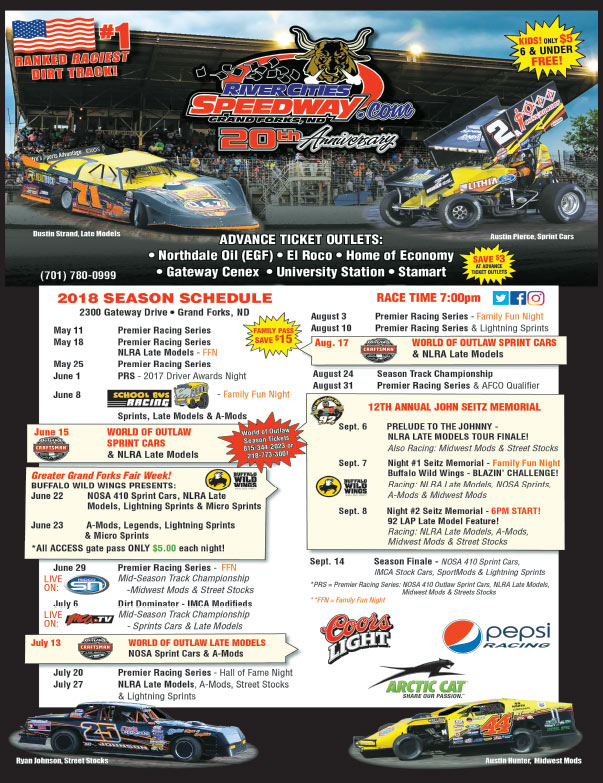 River Cities Speedway We-Prints Plus newspaper insert brought to you by Any Door Marketing