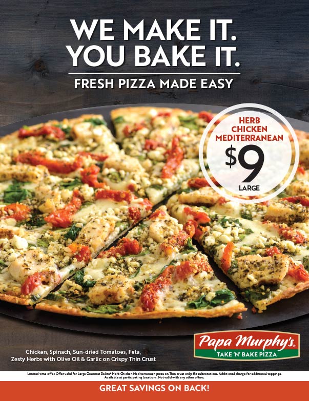 Papa Murphy's Pizza We-Prints Plus Newspaper insert brought to you by Any Door Marketing