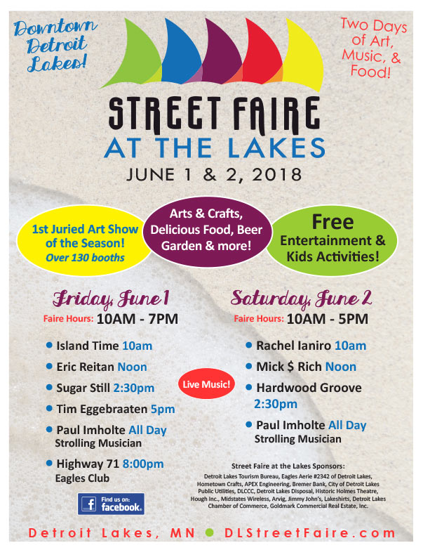 Detroit Lakes Street Faire We-Prints Plus Newspaper Insert brought to you by Any Door Marketing
