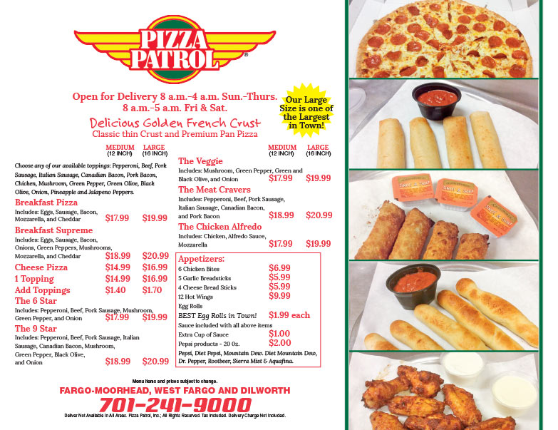 Pizza Patrol We-Prints Plus Newspaper Insert brought to you by Any Door Marketing