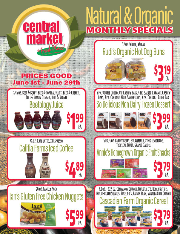 Central Market We-Prints Plus Newspaper Insert brought to you by Any Door Marketing