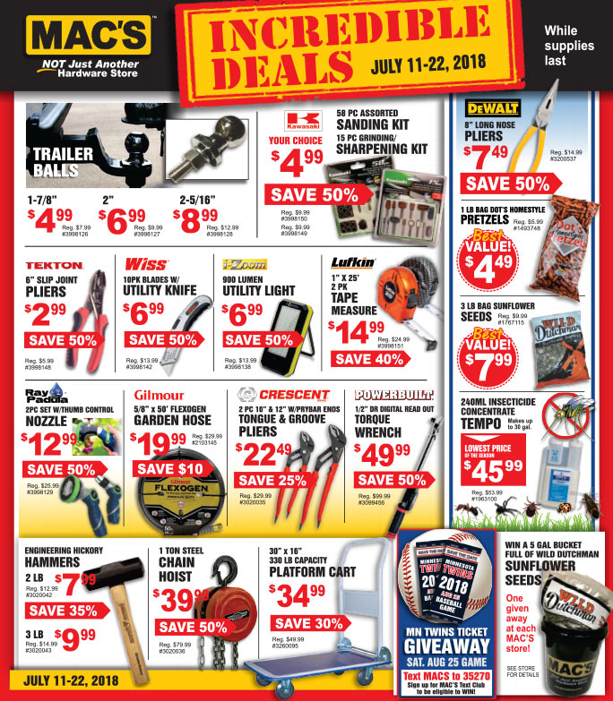 Mac's Hardware We-Prints Plus Newspaper Insert brought to you by Any Door Marketing