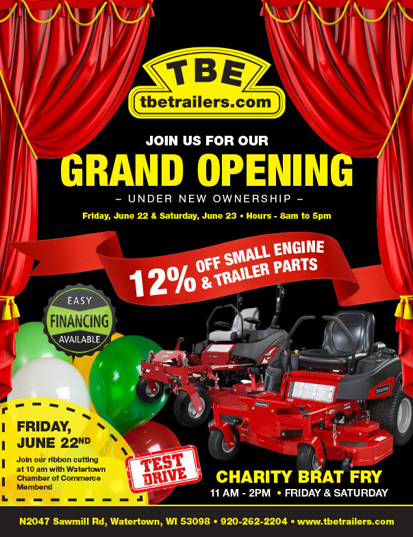 TBE Trailers We-Prints Plus Newspaper Insert brought to you by Any Door Marketing