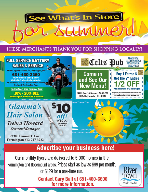 Farmington MN Shop Local We-Prints Plus Newspaper Insert brought to you by Any Door Marketing