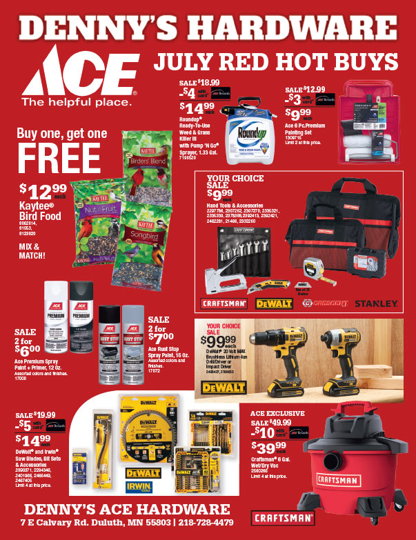 Denny's Ace Hardware We-Prints Plus Newspaper Insert brought to you by Any Door Marketing