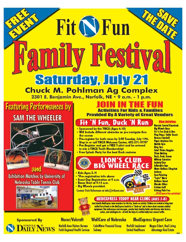 Fit N Fun Family Festival We-Prints Plus Newspaper Insert brought to you by Any Door Marketing