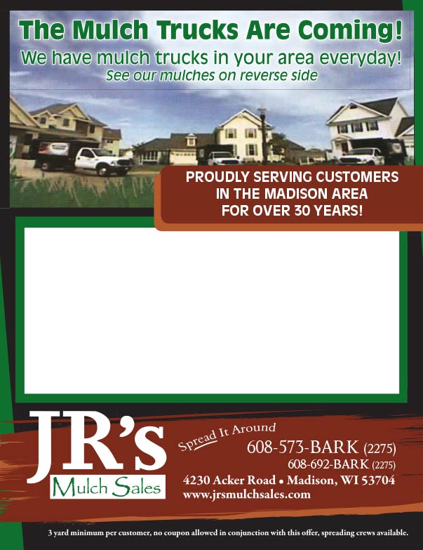 JR's Mulch Sales We-Prints Plus Newspaper Insert brought to you by Any Door Marketing