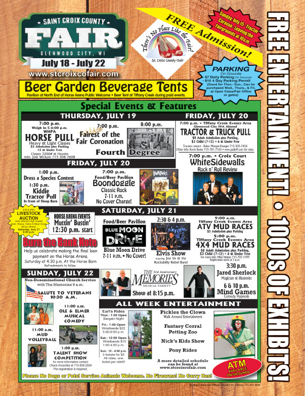 St. Croix County Fair We-Prints Plus Newspaper Insert brought to you by Any Door Marketing