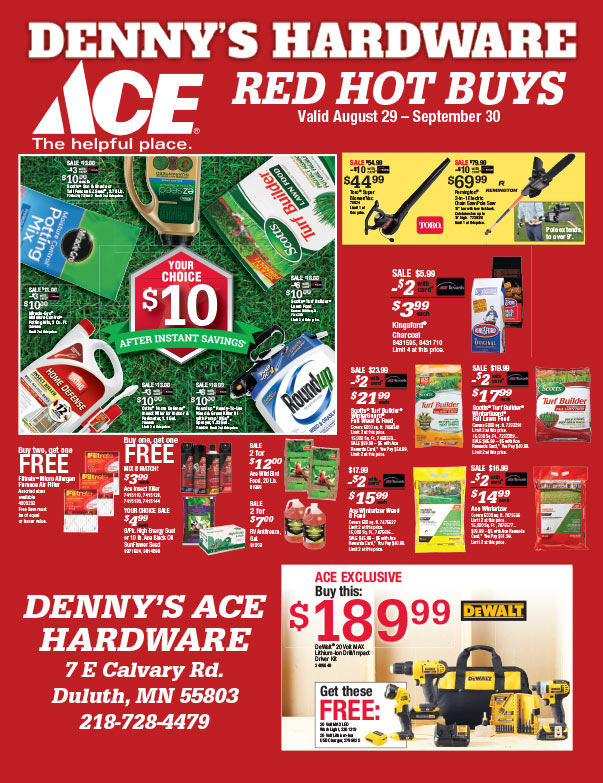 ACE Denny's Hardware We-Prints Plus Newspaper Insert printed by Any Door Marketing