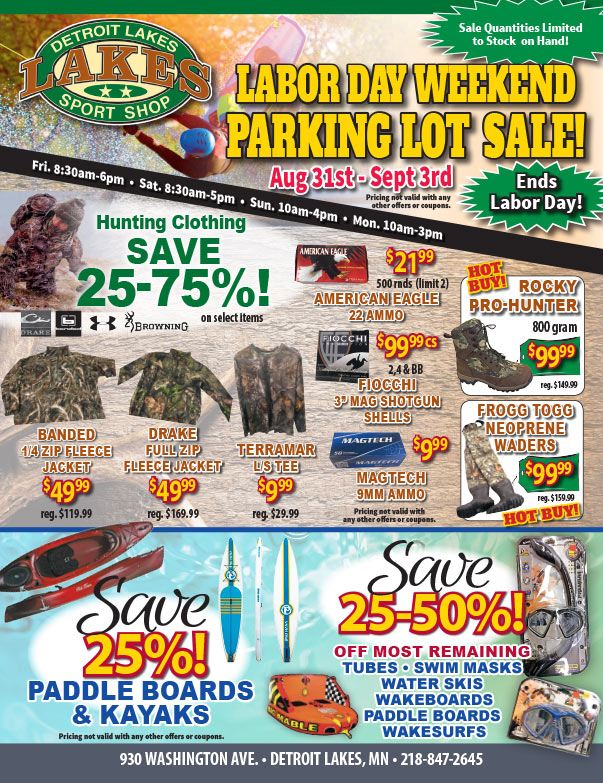 Detroit Lakes Sports Shop We-Prints Plus Newspaper Insert printed by Any Door Marketing
