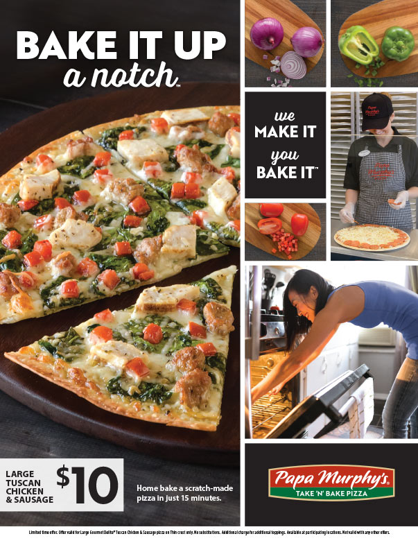Papa Murphy's Pizza We-Prints Plus Newspaper Insert printed through Any Door Marketing